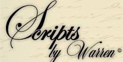 My logo for Scripts By Warren, a Christian drama site for plays, scripts, skits.